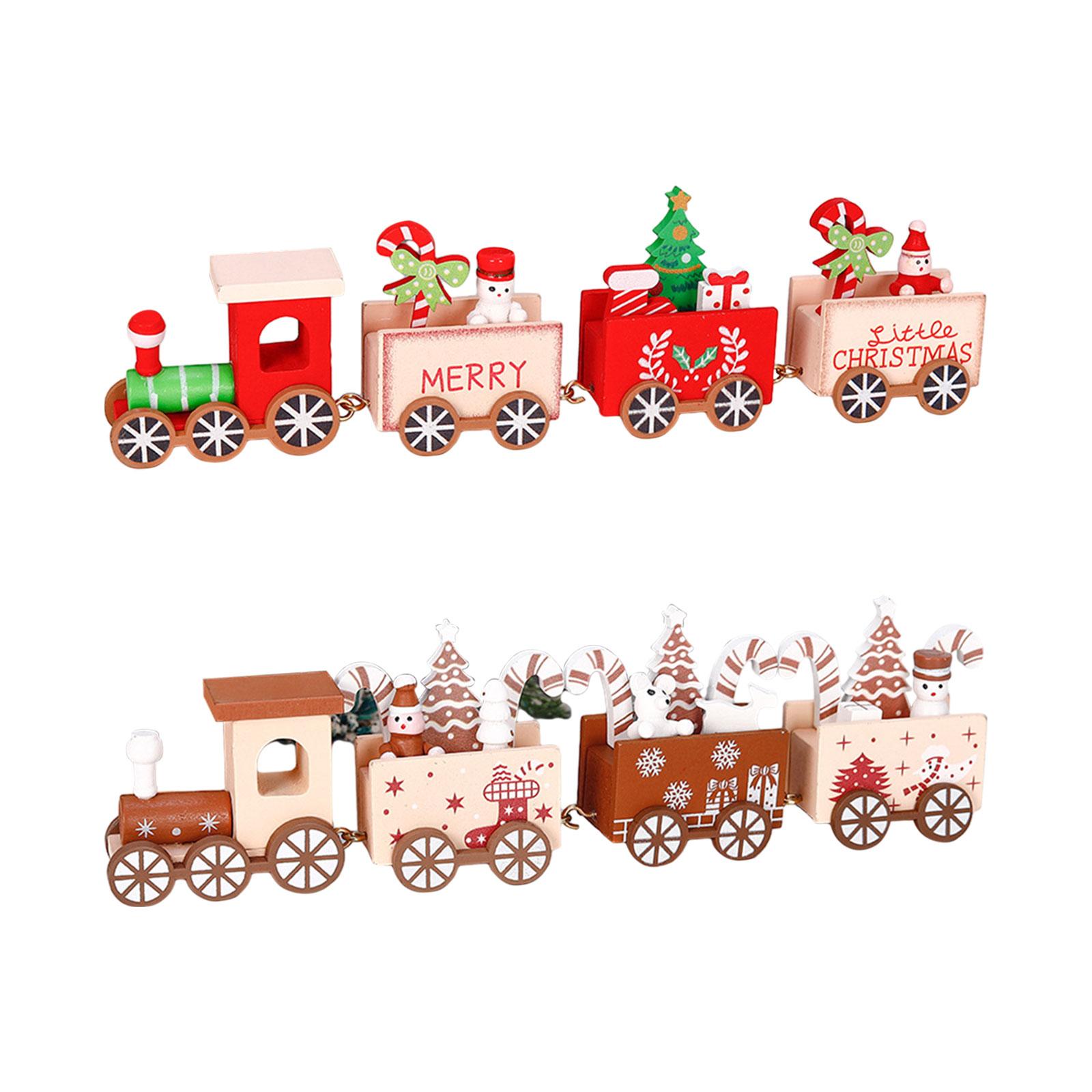 Top Kids Xmas Toys - Drewniany Pociąg Ozdoba Świąteczna Dekoracyjna Ozdoba