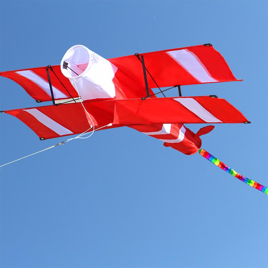 Kite Wind Outdoor - Latawiec samolotowy 3D, jednostrunowy, z długim