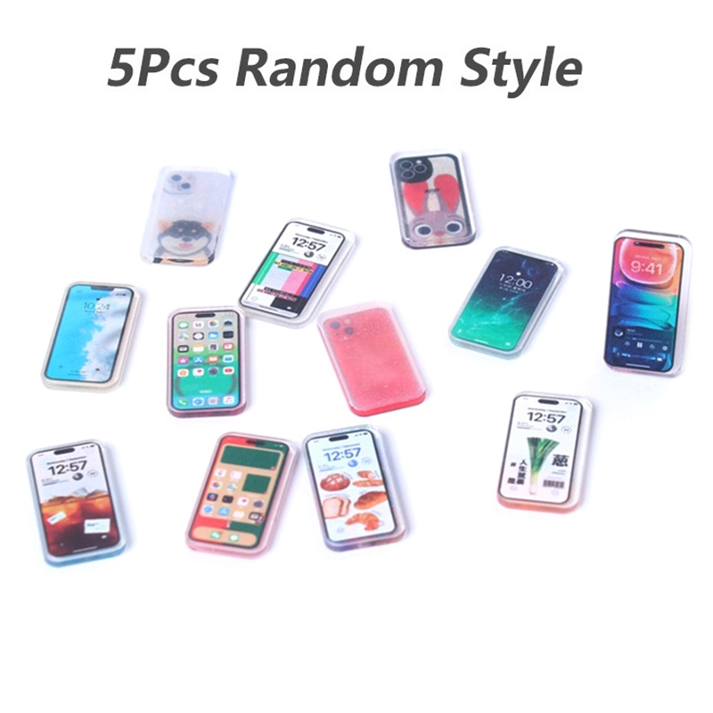 Kids Toys Smartphone - 5 szt. 1:12 Miniaturowe telefony komórkowe