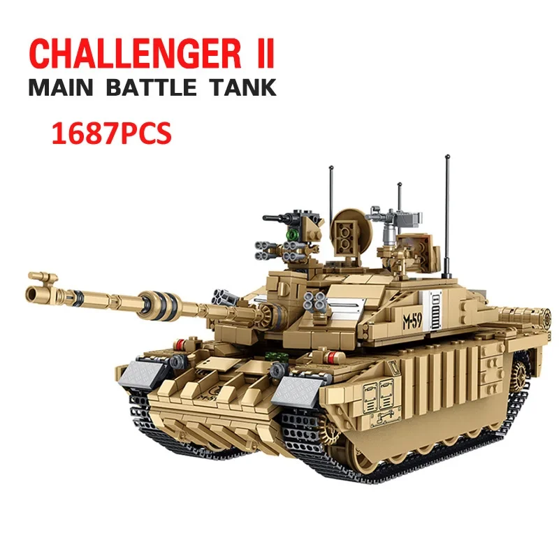 Kids Toys Uk - 1687Pcs Czołgi wojskowe UK Challenger II