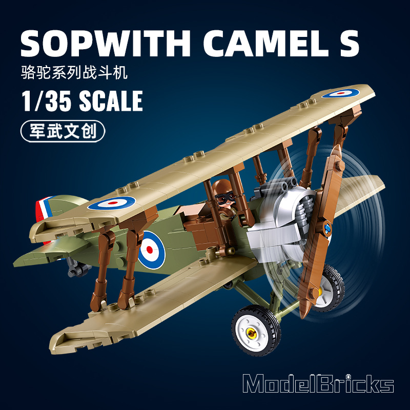 Kids Toys Uk - Model konstrukcyjny samolotu myśliwskiego Sopwith Camel