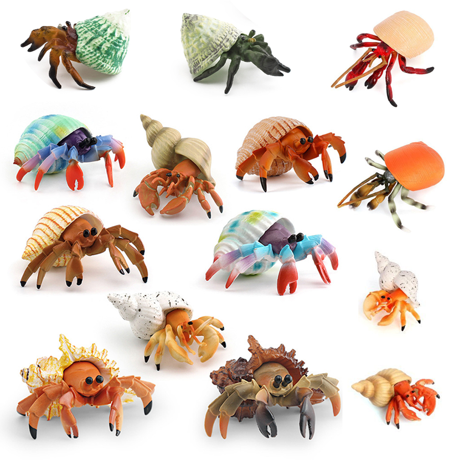 Kids Toys 3 Year Old - Realistyczna figurka kraba pustelnika, wytrzymała figurka