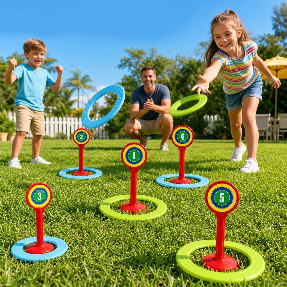 Kids Yard Toys - Zestaw do gry w rzucanie obręczami