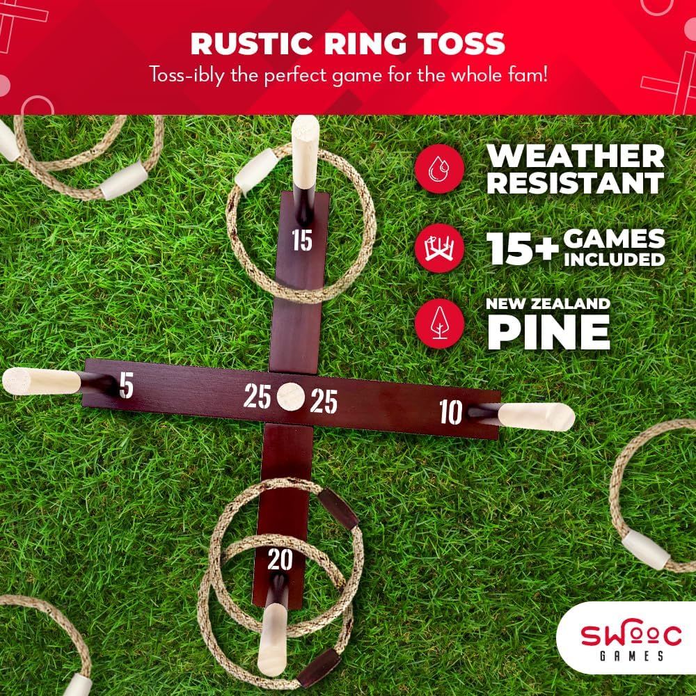 Gra w rzucanie obręczami na ka – Kids Yard Toys recenzja i cena