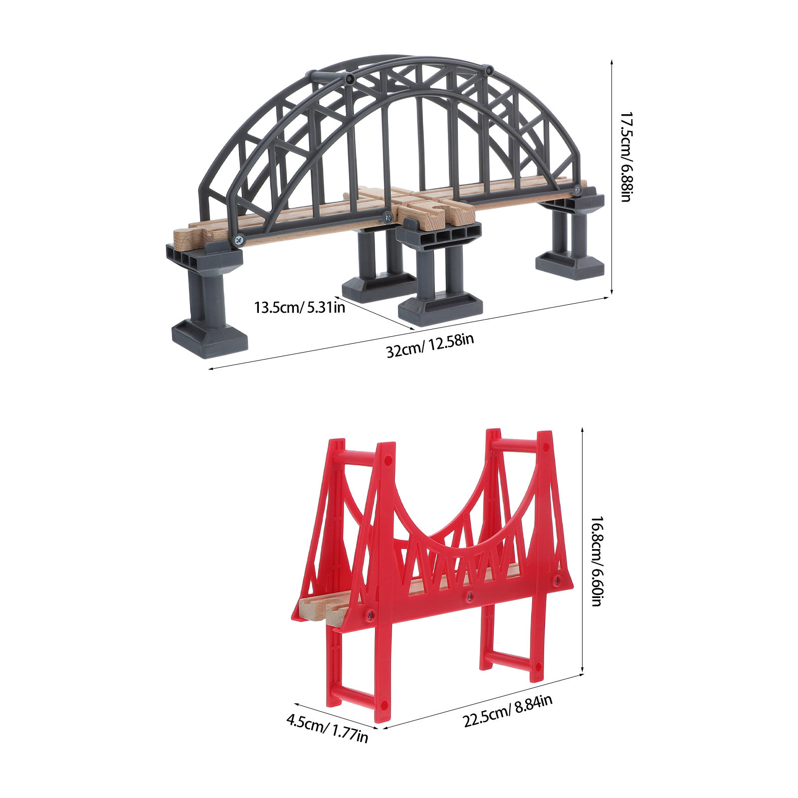 Drewniany zestaw mostków do to – Toy Train Track Set recenzja i cena
