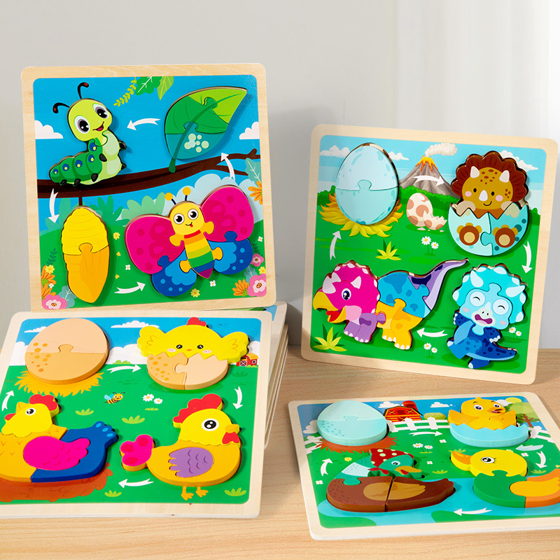 Drewniane puzzle 3D dla dzieci – Kids Toys Cycle recenzja i cena