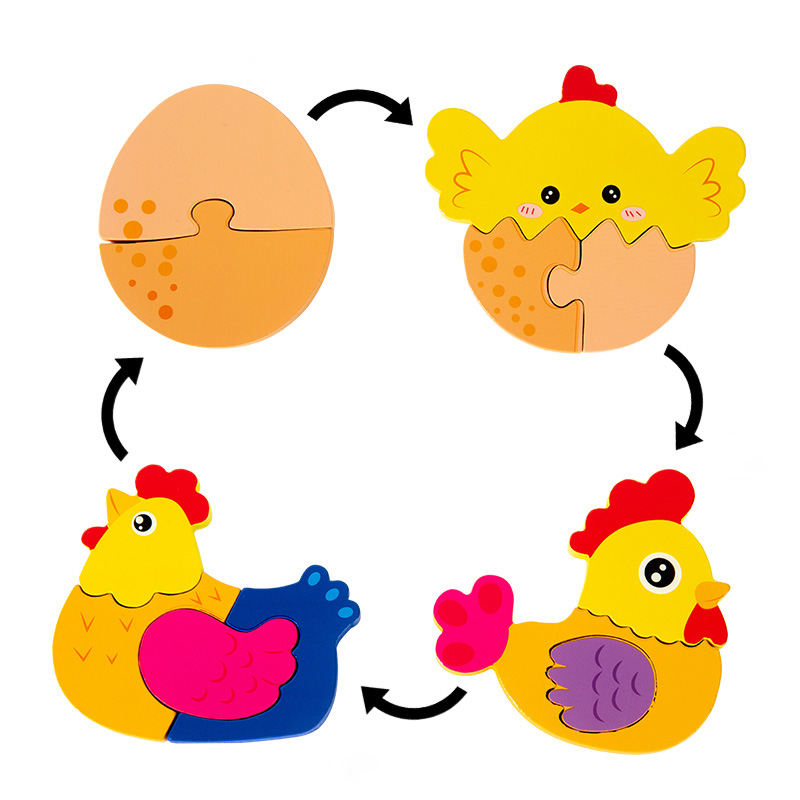 Drewniane puzzle 3D dla dzieci – Kids Toys Cycle recenzja i cena
